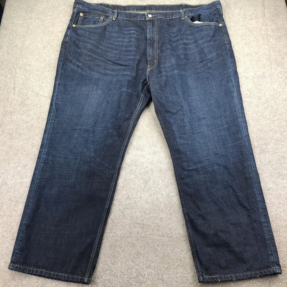 Levis 559 Jeans Mens 50x30 Blue Dark Wash Relaxed Straight Denim Pants Casual